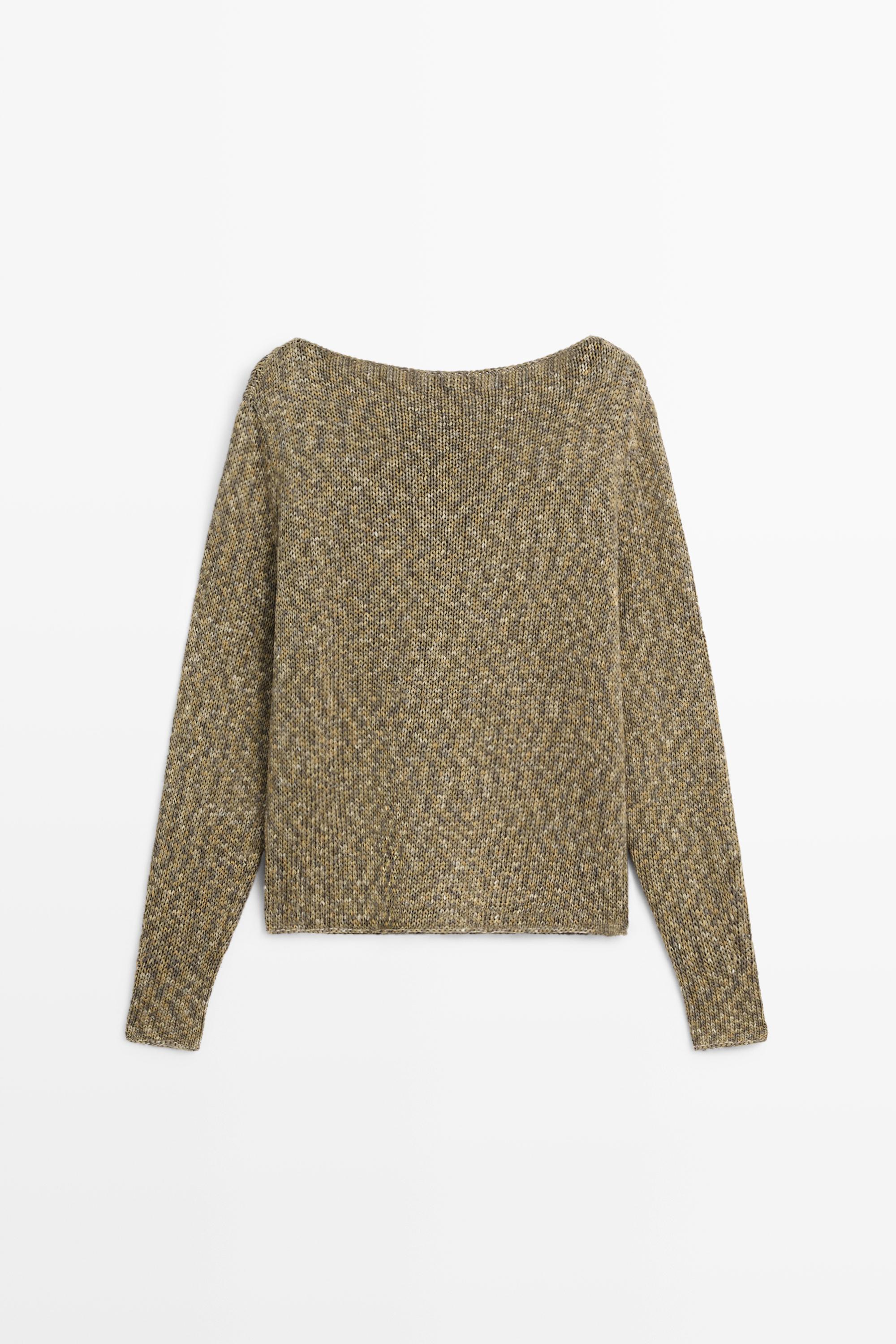 Cotton boat neck sweater
